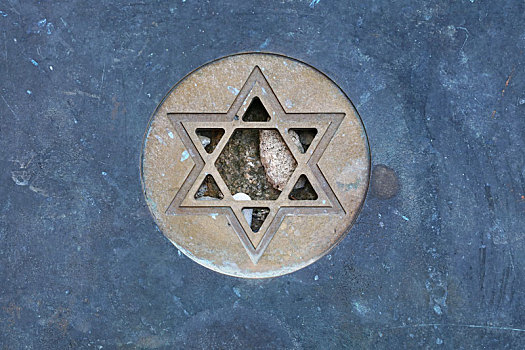 大卫之星,犹太,象征,墓碑,特写