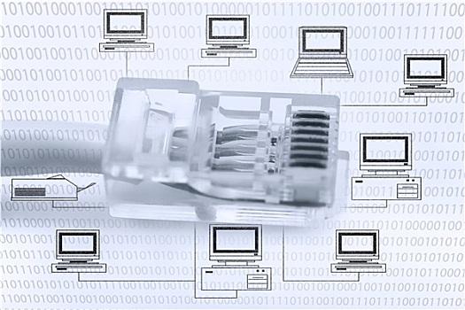 电脑网络,线缆,水晶头