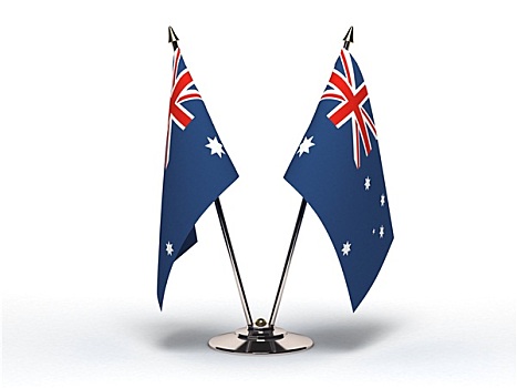 微型,旗帜,澳大利亚,隔绝