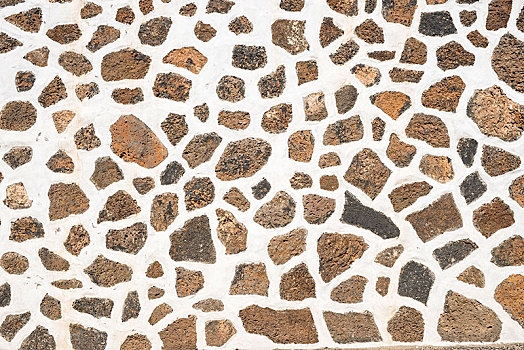 天然石,墙壁,宽,白色,兰索罗特岛,加纳利群岛,西班牙,欧洲
