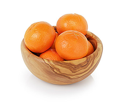 成熟,柑橘,木头,碗,隔绝,白色背景