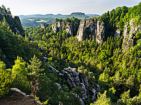砂岩,山,国家公园,撒克逊瑞士,萨克森,瑞士,风景,岩石构造,山谷,大幅,尺寸