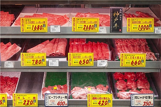 牛肉,出售,新鲜,市场
