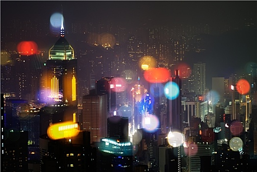 夜景,现代,摩天大楼