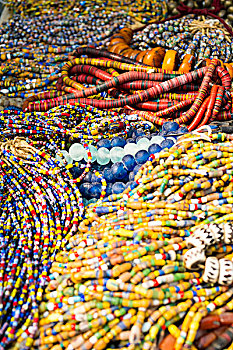 珠链,出售,非洲,节日,纽约,美国