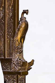 木雕凤凰神鸟装饰工艺品