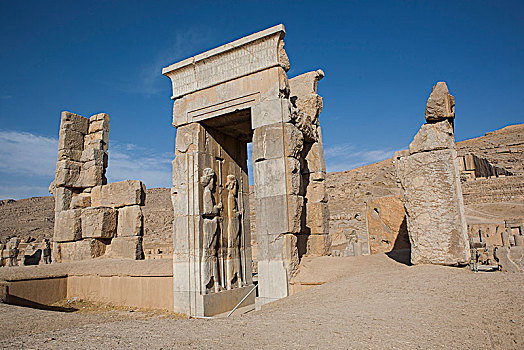大门,宫殿,柱子,波斯波利斯,伊朗