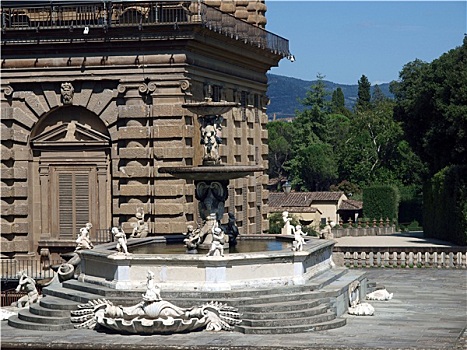 佛罗伦萨,喷泉,皮蒂宫