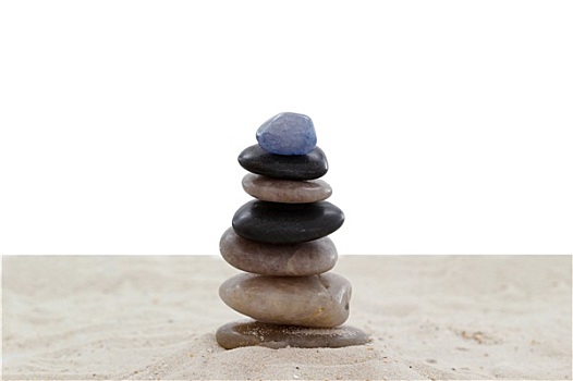平衡,鹅卵石,沙滩