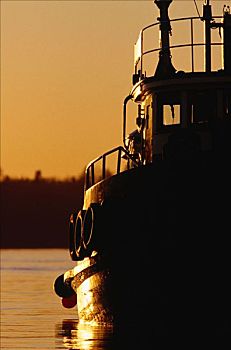 拖船,弗雷泽河,不列颠哥伦比亚省,加拿大