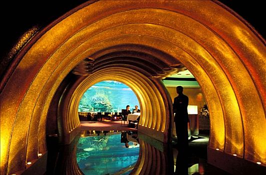 阿联酋,迪拜,潜水艇,餐馆,酒店
