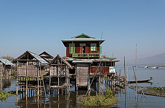 高脚屋,茵莱湖,缅甸,亚洲