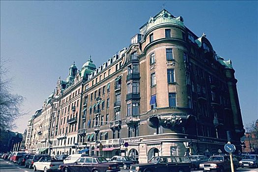 仰视,建筑,斯德哥尔摩,瑞典