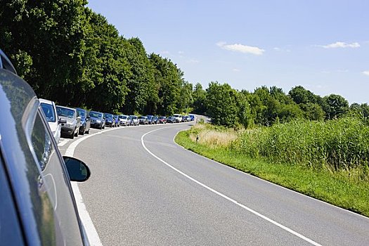 汽车,停放,乡间小路,德国