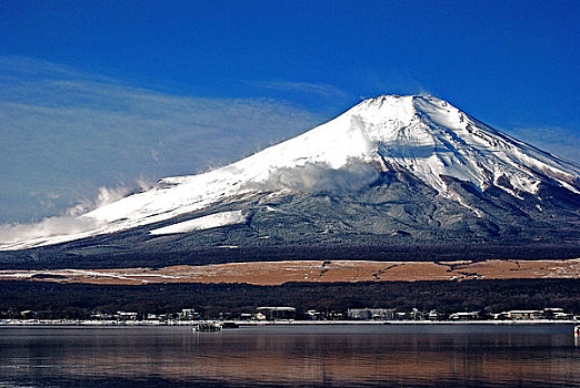 富士山,芦之湖畔