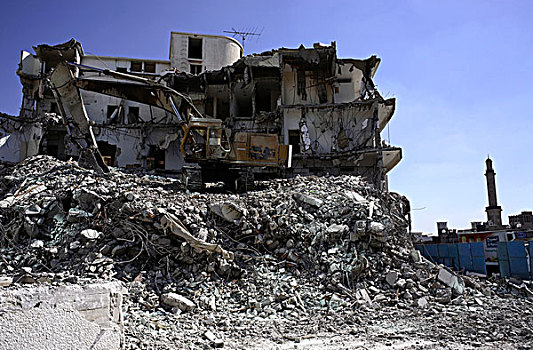 建筑,毁坏,迪拜,阿联酋,中东