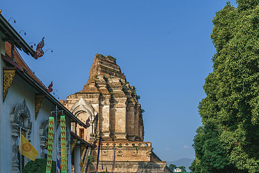 泰国清迈老城著名寺庙,柴迪隆寺