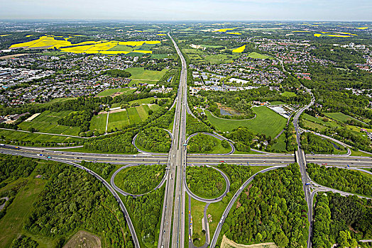 高速公路,连通,风景,联邦,公路,莱茵兰,北莱茵威斯特伐利亚,德国
