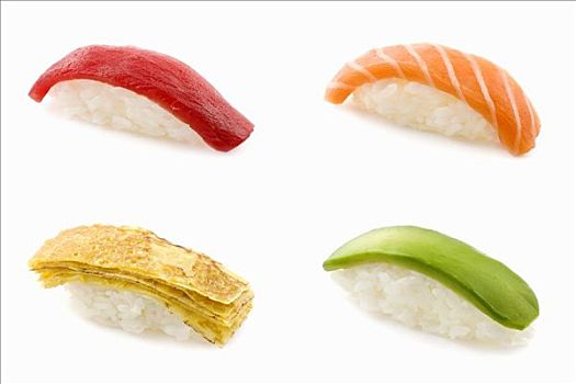 四个,不同,握寿司