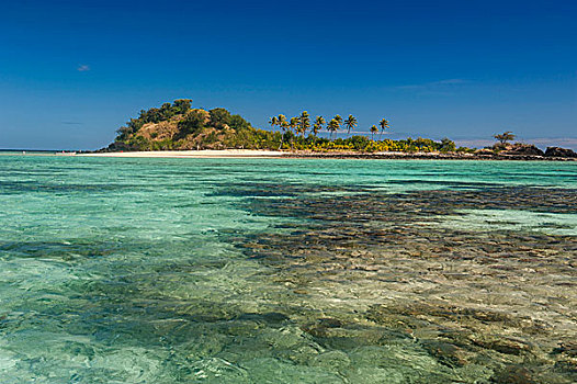 青绿色,水,蓝色泻湖,斐济,南太平洋
