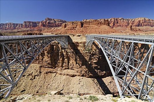 纳瓦霍,桥,钢铁,科罗拉多河,大理石,峡谷,纳瓦霍印第安人保留地,亚利桑那,美国,北美