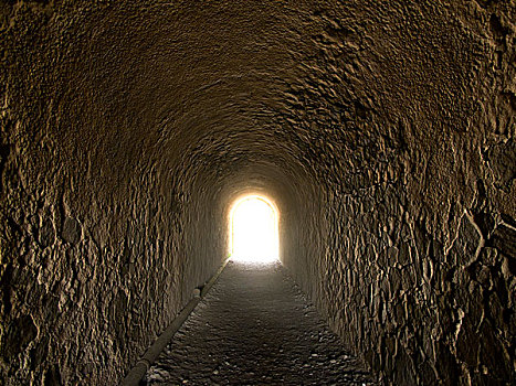 亮光,结束,隧道
