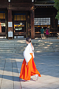 日本,东京,明治神宫,神祠,传统服装