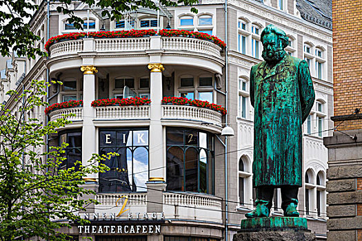 雕塑,国家剧院,奥斯陆,挪威