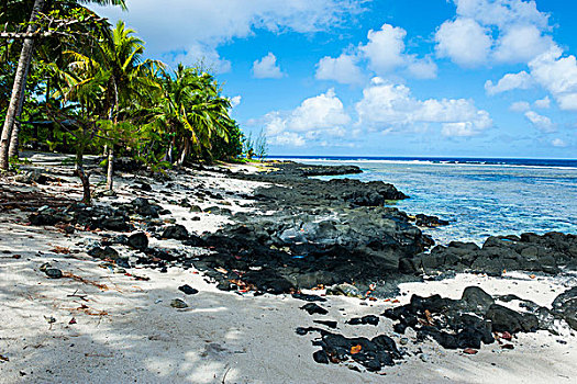 岩石,海滩,岛屿,美洲,萨摩亚群岛,南太平洋