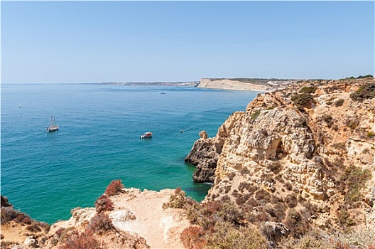 岩石海岸,阿尔加维,葡萄牙