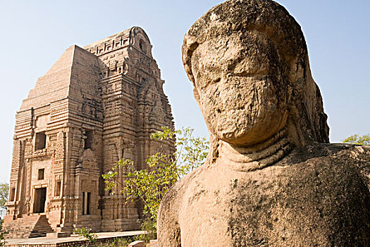 雕塑,庙宇,背景,寺庙,瓜利尔,中央邦,印度