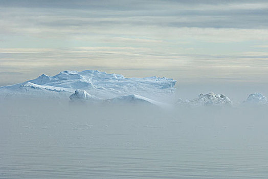 冰山,巴芬湾,靠近,格陵兰