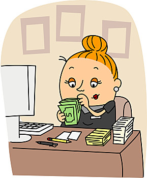 会计师,插画,工作