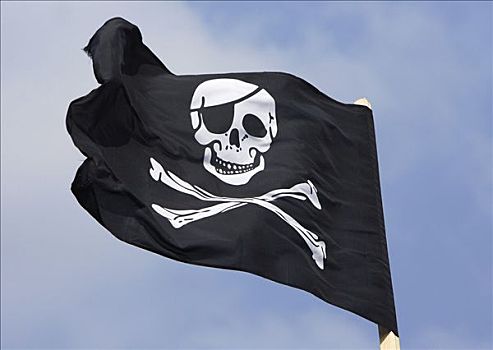 骷髅图案,海盗,旗帜,德国,欧洲