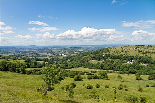 风景,边缘,靠近,格洛斯特郡,科茨沃尔德,英国