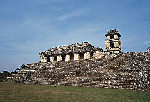 建筑,古遗址,宫殿,帕伦克,玛雅,恰帕斯,墨西哥