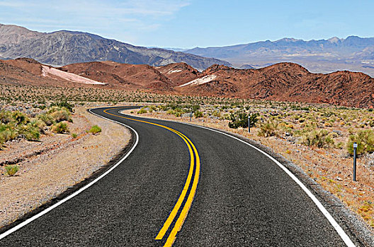 公路,死亡,山谷,死亡谷国家公园,加利福尼亚,美国,北美