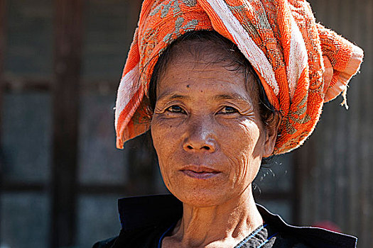 女人,种族,传统头饰,头像,掸邦,缅甸,亚洲