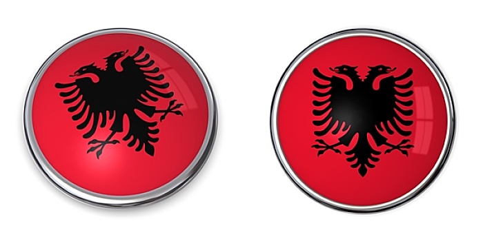 旗帜,扣,阿尔巴尼亚