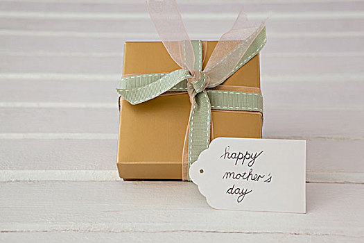 高兴,母亲节,卡,礼盒,木质,表面