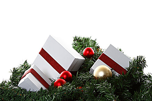 圣诞礼物,小玩意,人造,冷杉,嫩枝