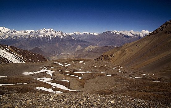 全景,山脉,尼泊尔