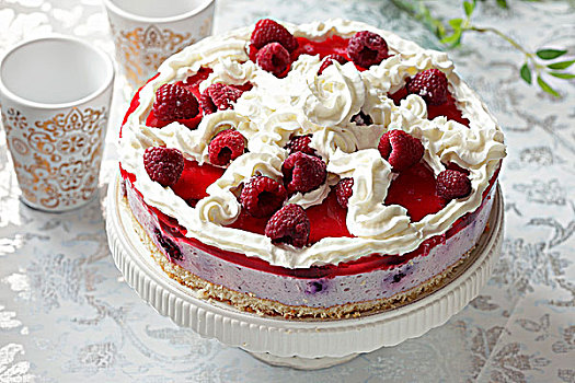 树莓酸奶,蛋糕
