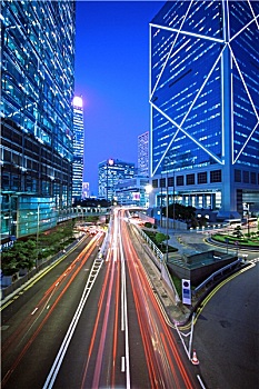 交通,香港,夜晚