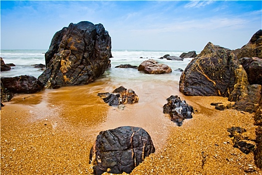 石头,沙滩