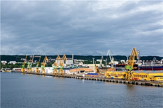 风景,码头,港口,船厂,格丁尼亚,波兰