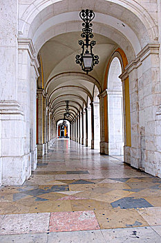 葡萄牙,里斯本,拱形,通道,靠近,奥古斯塔拱门