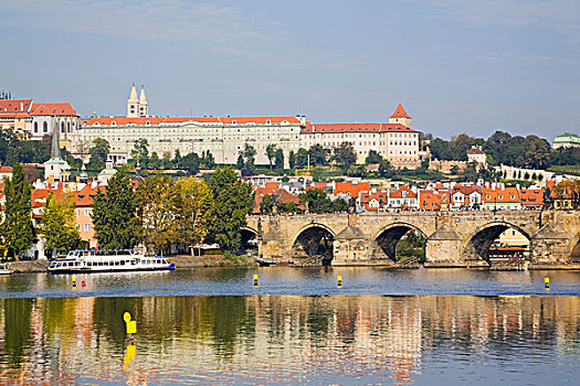 伏尔塔瓦河,查理大桥,布拉格,捷克共和国