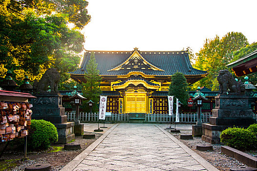 日本东京上野,精致的历史建筑,东照宫