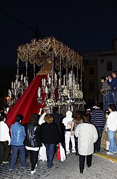 圣母玛利亚,圣周,队列,韦尔瓦,安达卢西亚,西班牙
